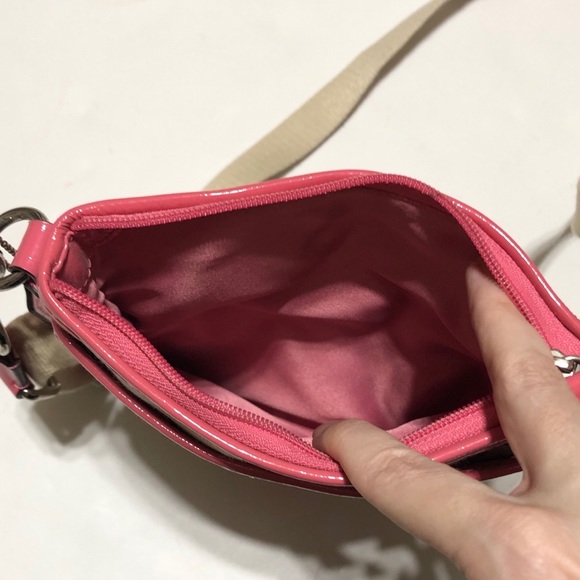 Coach Pink & Tan Crossbody Purse - Picture 9 of 12